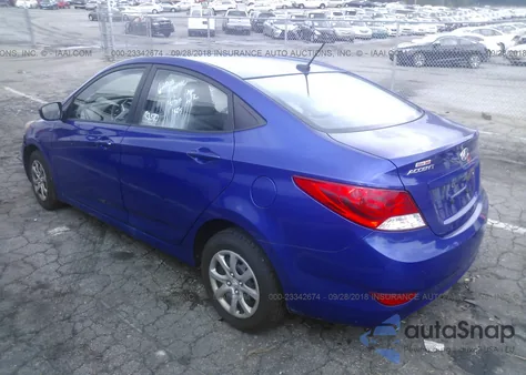 2012 Hyundai Accent Gls from USA, damaged, VIN KMHCT4AE8CU233719